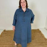 Fit & Flare Flannel Shirt Dress