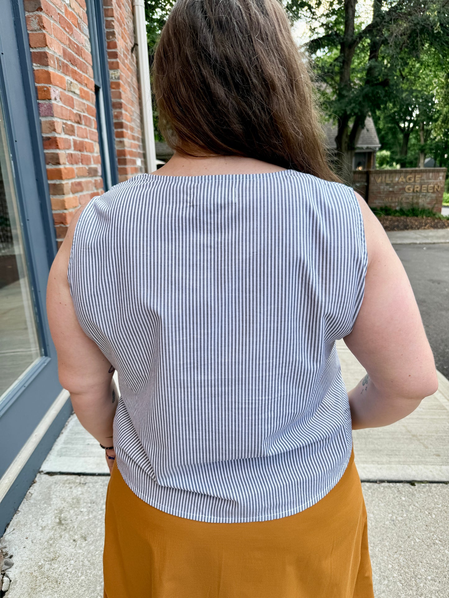 Sleeveless Square Neck Top