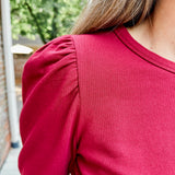 Puff Sleeve Knit Top