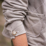 Quilted Jacket - Light Tan French Terry