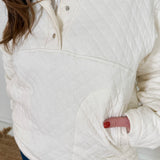 Quilted Snap Pullover