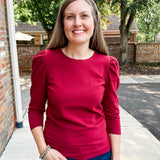 Puff Sleeve Knit Top