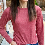 Long Sleeve Raglan Knit Top