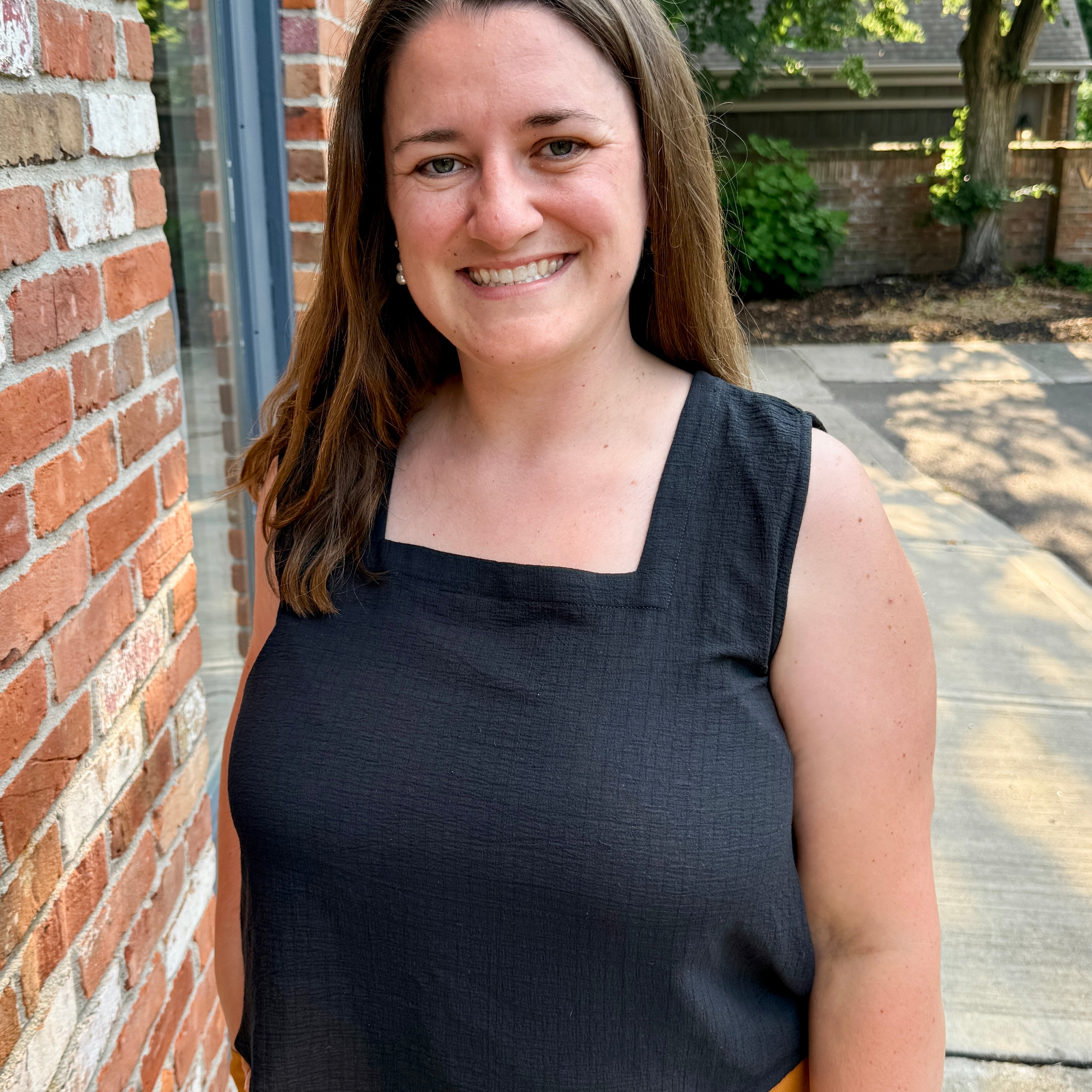 Sleeveless Square Neck Top