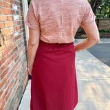 A-Line Button Front Skirt