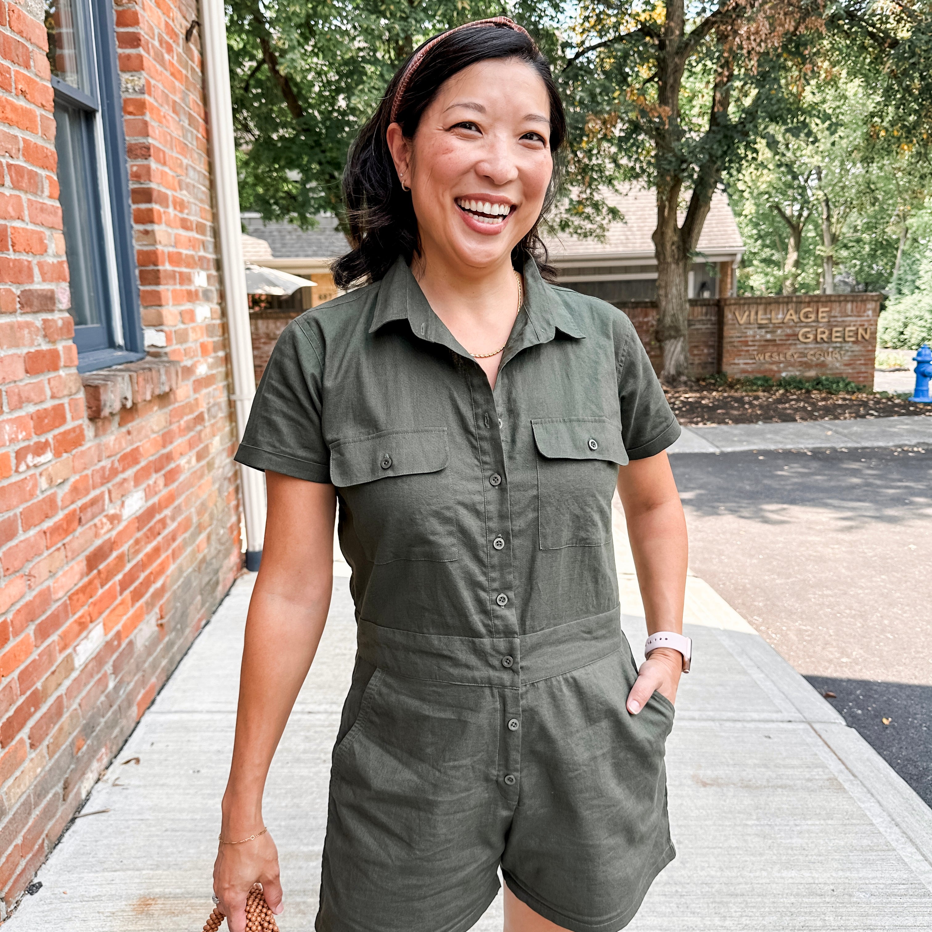 Utility Linen Romper