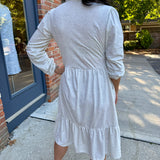 Tiered Knit Shirt Dress