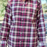 Plaid Button-Up Shirt