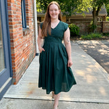 Jewel Button-Front Midi Dress