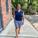 Crinkle Cotton Gauze Pull-On Short