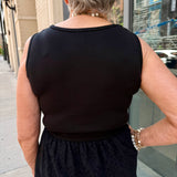 Mixed Media Eyelet Tank Dress