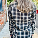 Plaid Button-Up Shirt