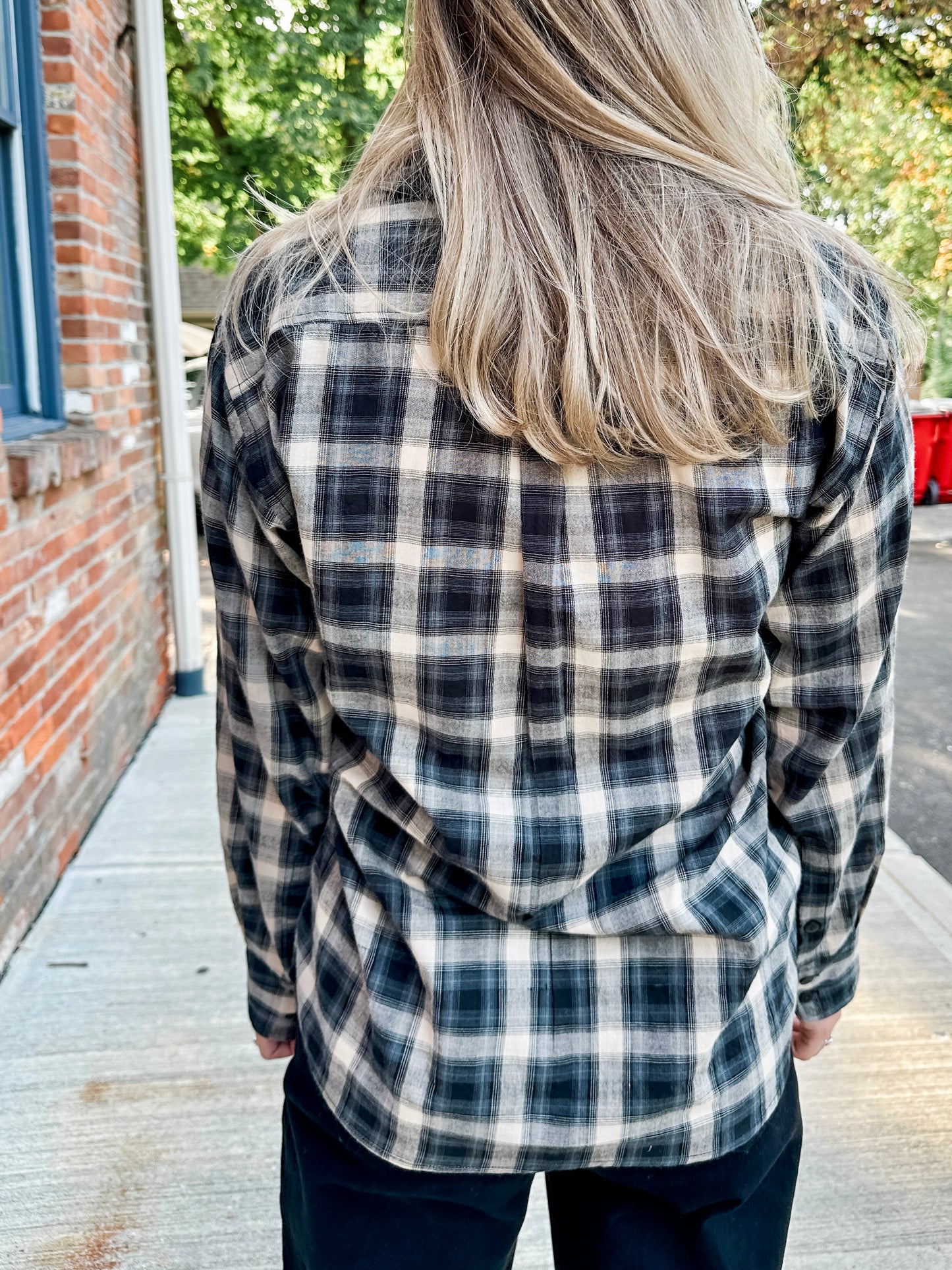 Plaid Button-Up Shirt