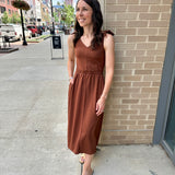 Shoulder Tie knit dress