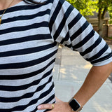 Boat Neck stripe top