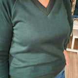 V-Neck Fleece Top