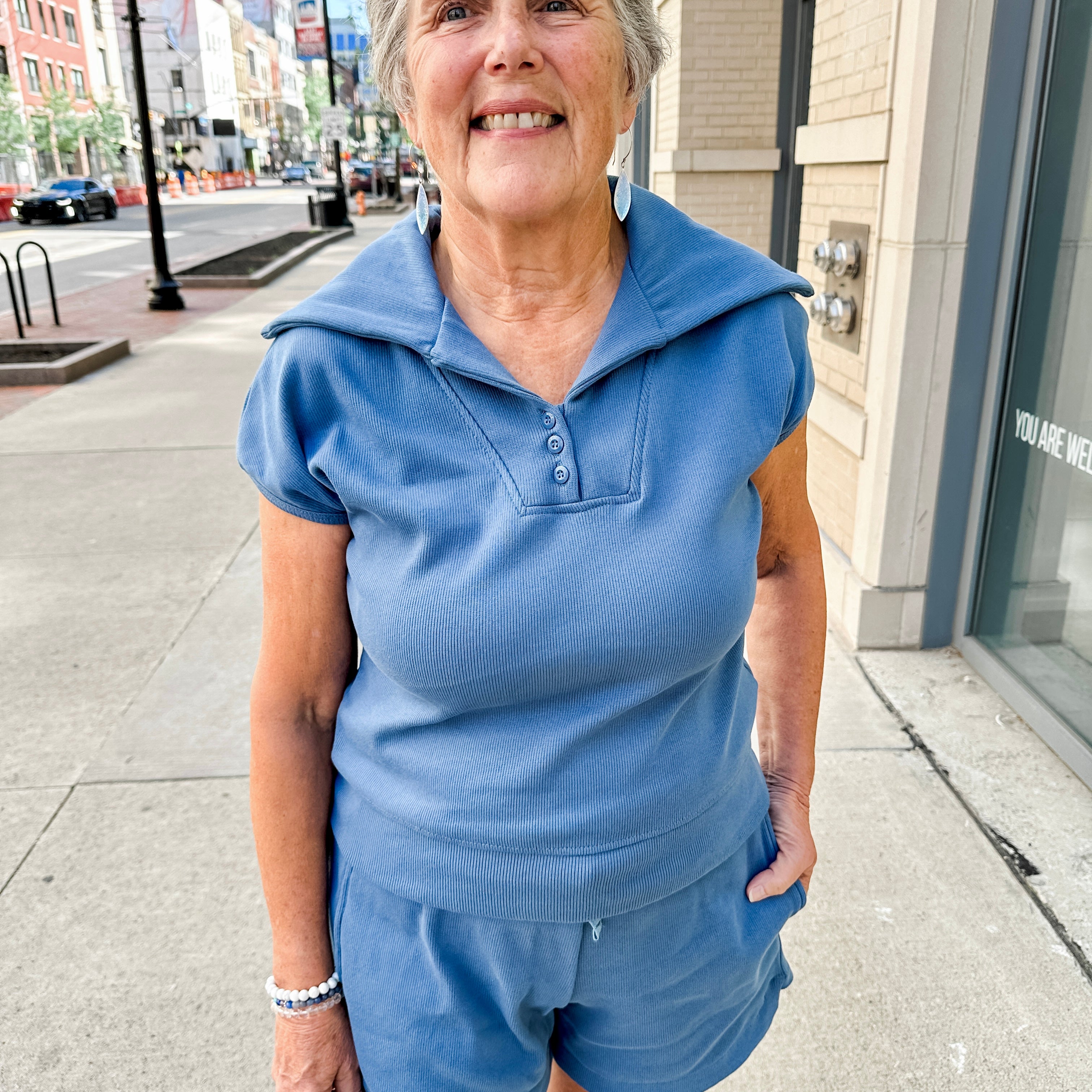 Knit Ribbed Cap Sleeve Top