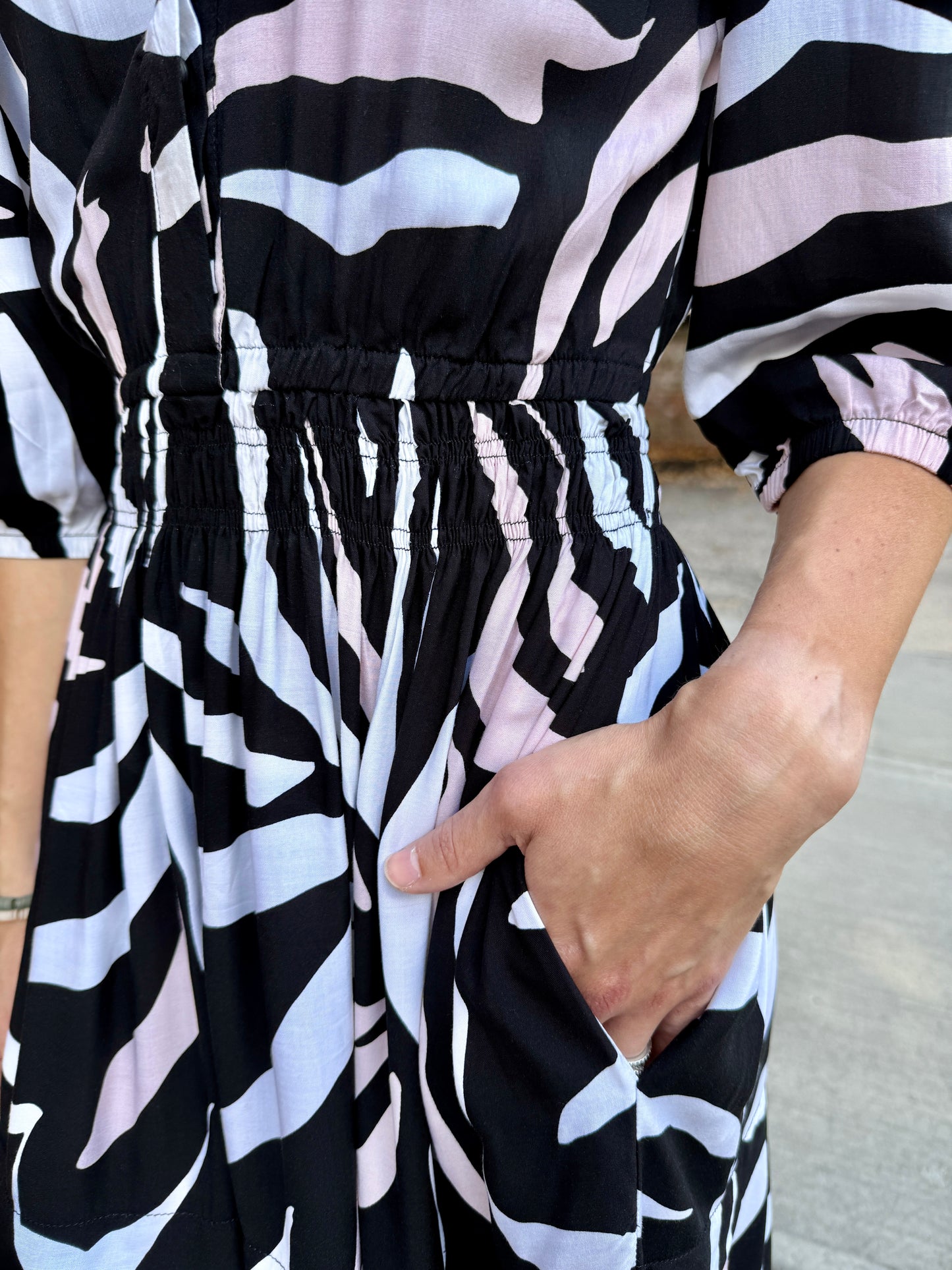 Portofino Midi Dress 3/4 sleeve