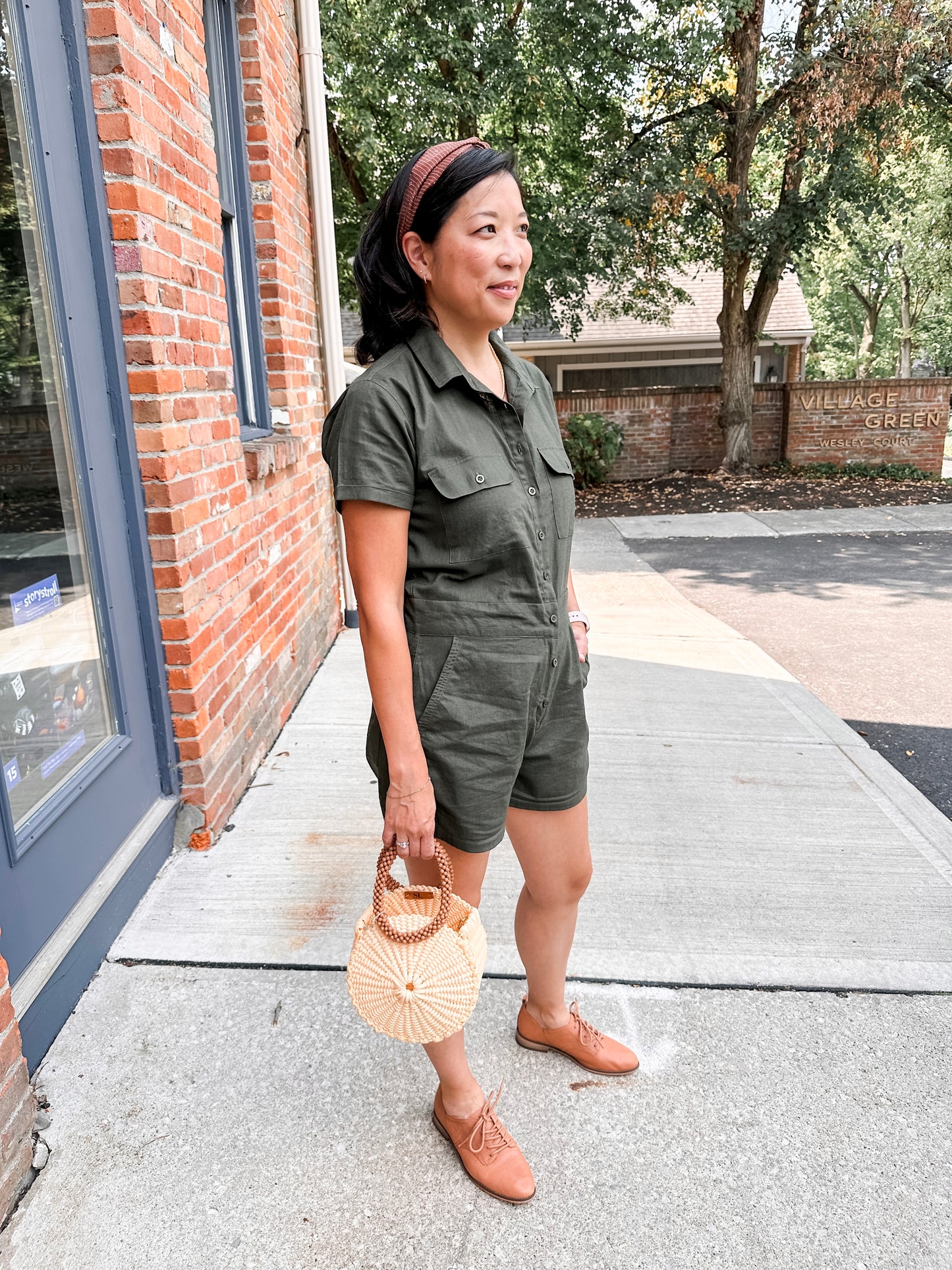 Utility Linen Romper