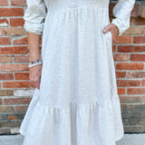 Tiered Knit Shirt Dress