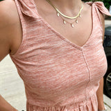 Shoulder Tie knit dress