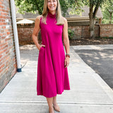 Sleeveless Mock Neck Dress