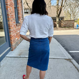 Denim Mid-Length Skirt