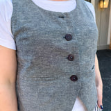 Chambray Button-Front Vest