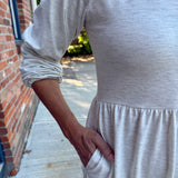 Tiered Knit Shirt Dress