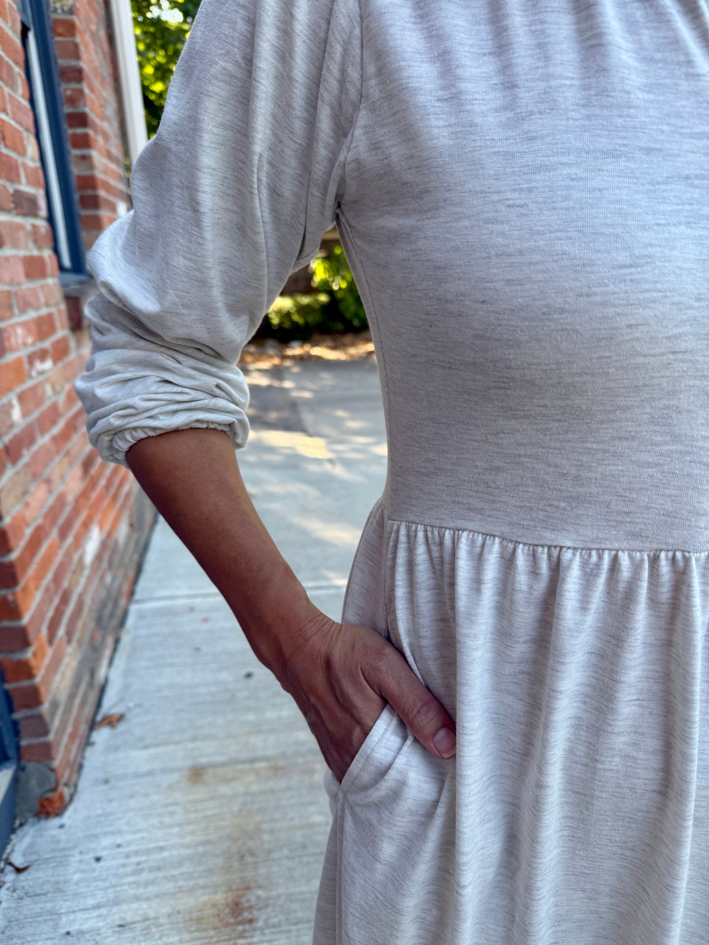 Tiered Knit Shirt Dress