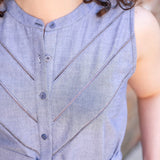 Sleeveless Shirt Dress