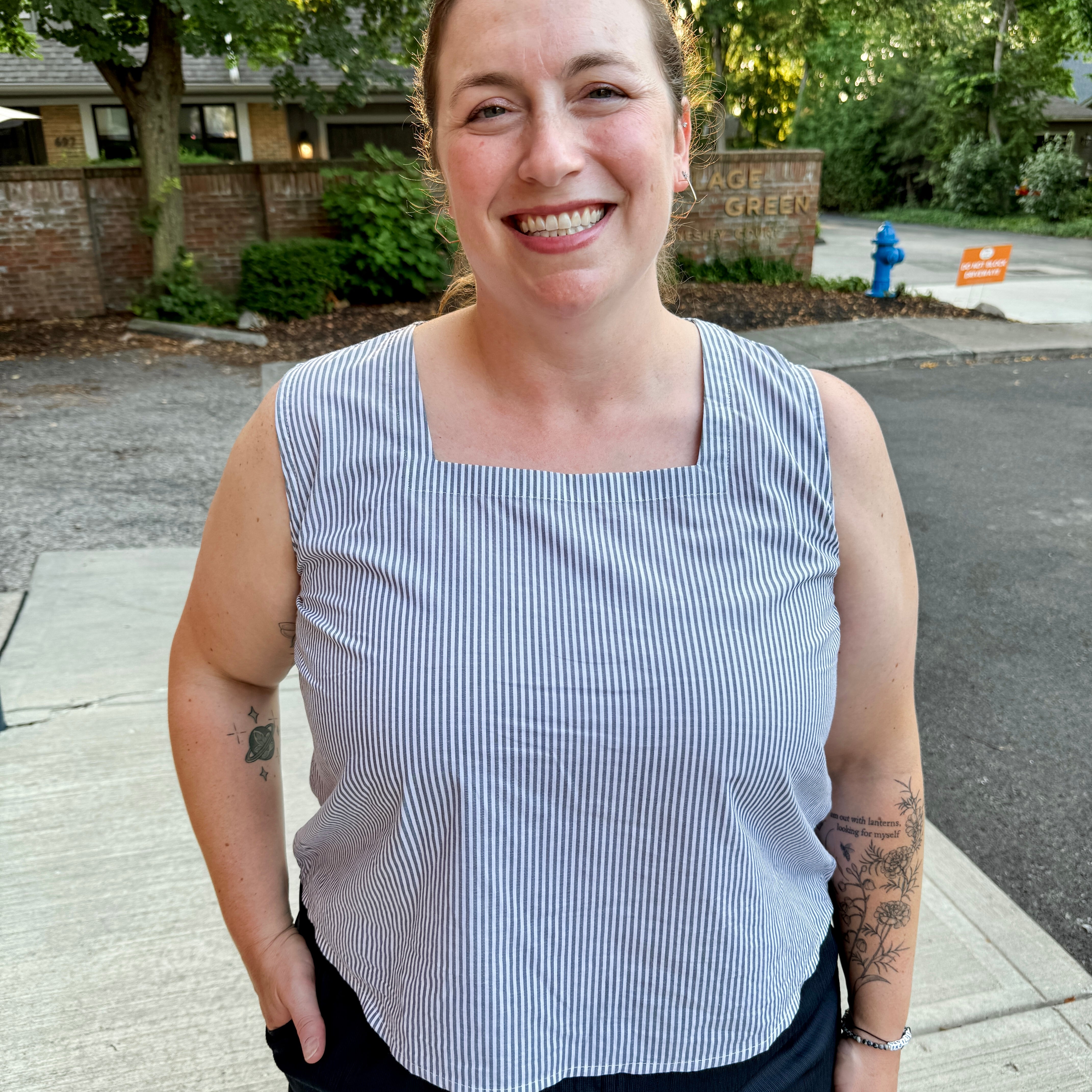 Sleeveless Square Neck Top