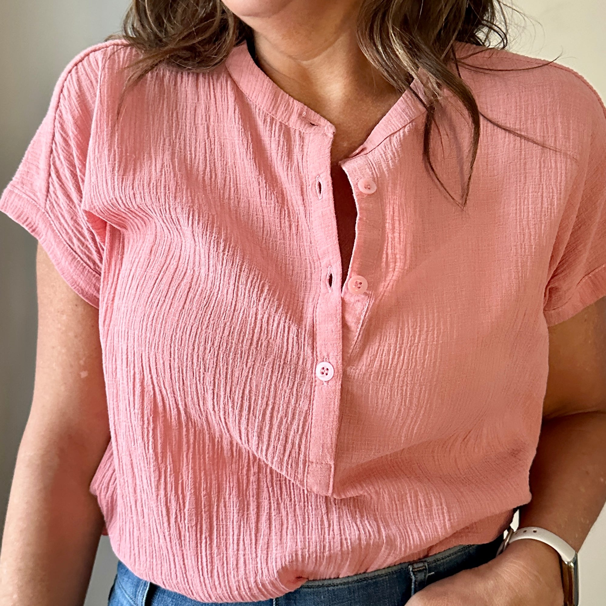 dolman band collar blouse