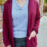 Fleece Vest black and white