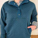 Quilted Snap Pullover