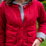 Raw Hem Button Front Cardigan Jacket