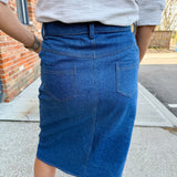 Denim Mid-Length Skirt