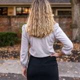 Contrasting V- Neck Top