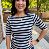 Boat Neck stripe top