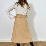 A-Line Button Front Skirt