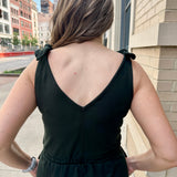 Shoulder Tie knit dress