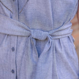 Sleeveless Shirt Dress