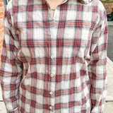 Plaid Button-Up Shirt