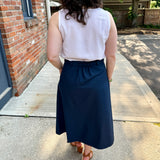 A-Line Button Front Skirt