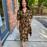 Portofino Midi Dress 3/4 sleeve