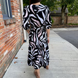 Portofino Midi Dress 3/4 Sleeve