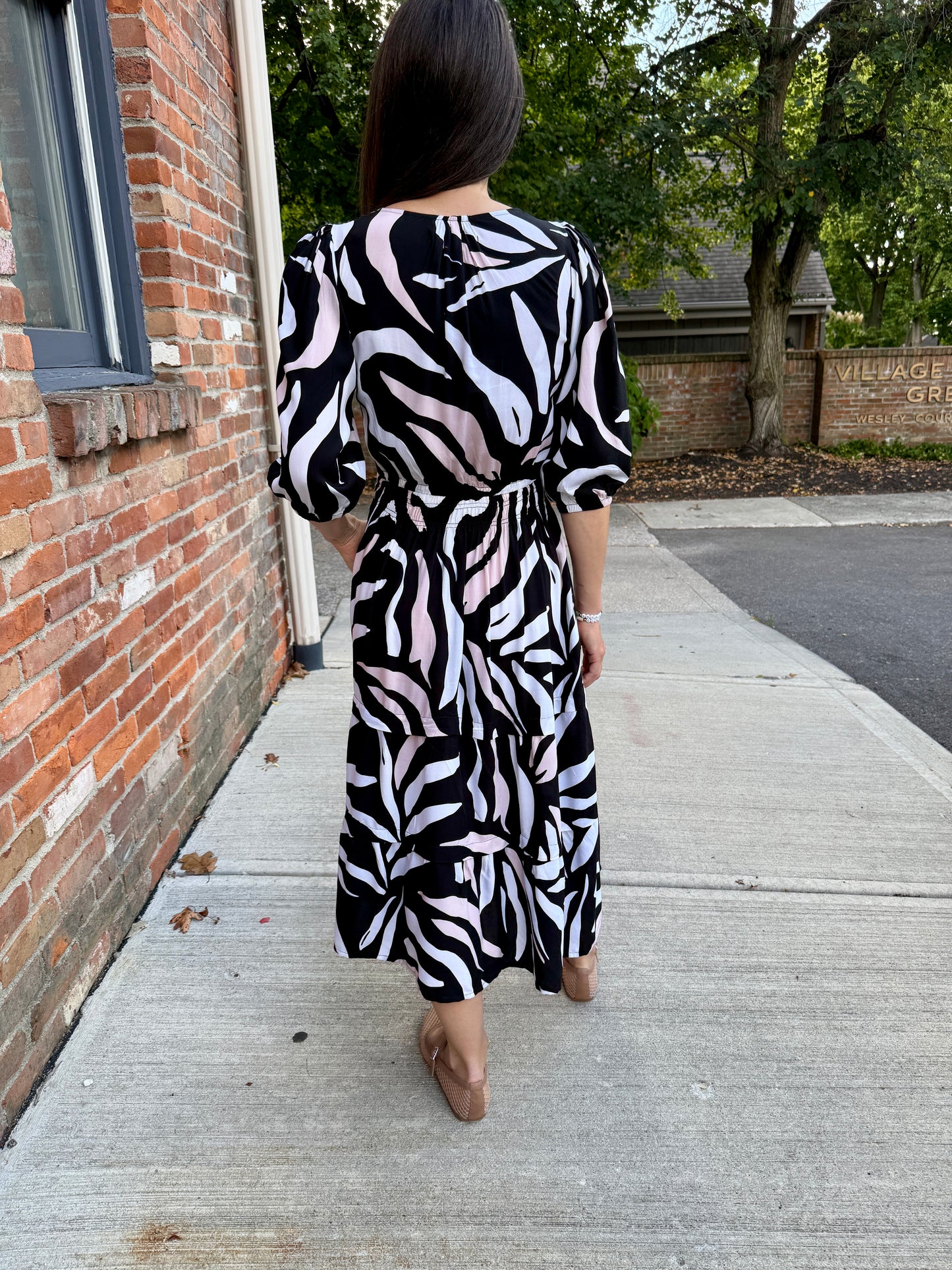 Portofino Midi Dress 3/4 sleeve