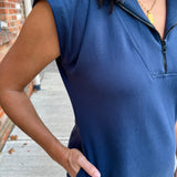 1/2 zip tunic dress