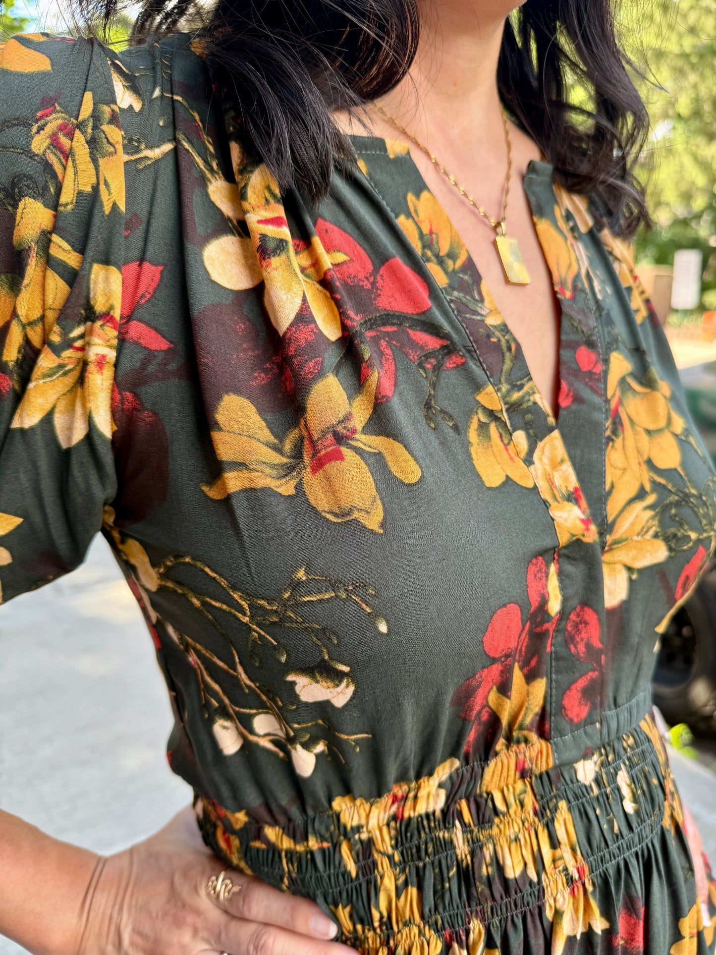 Portofino Midi Dress 3/4 sleeve