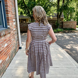 Jewel Button-Front Midi Dress